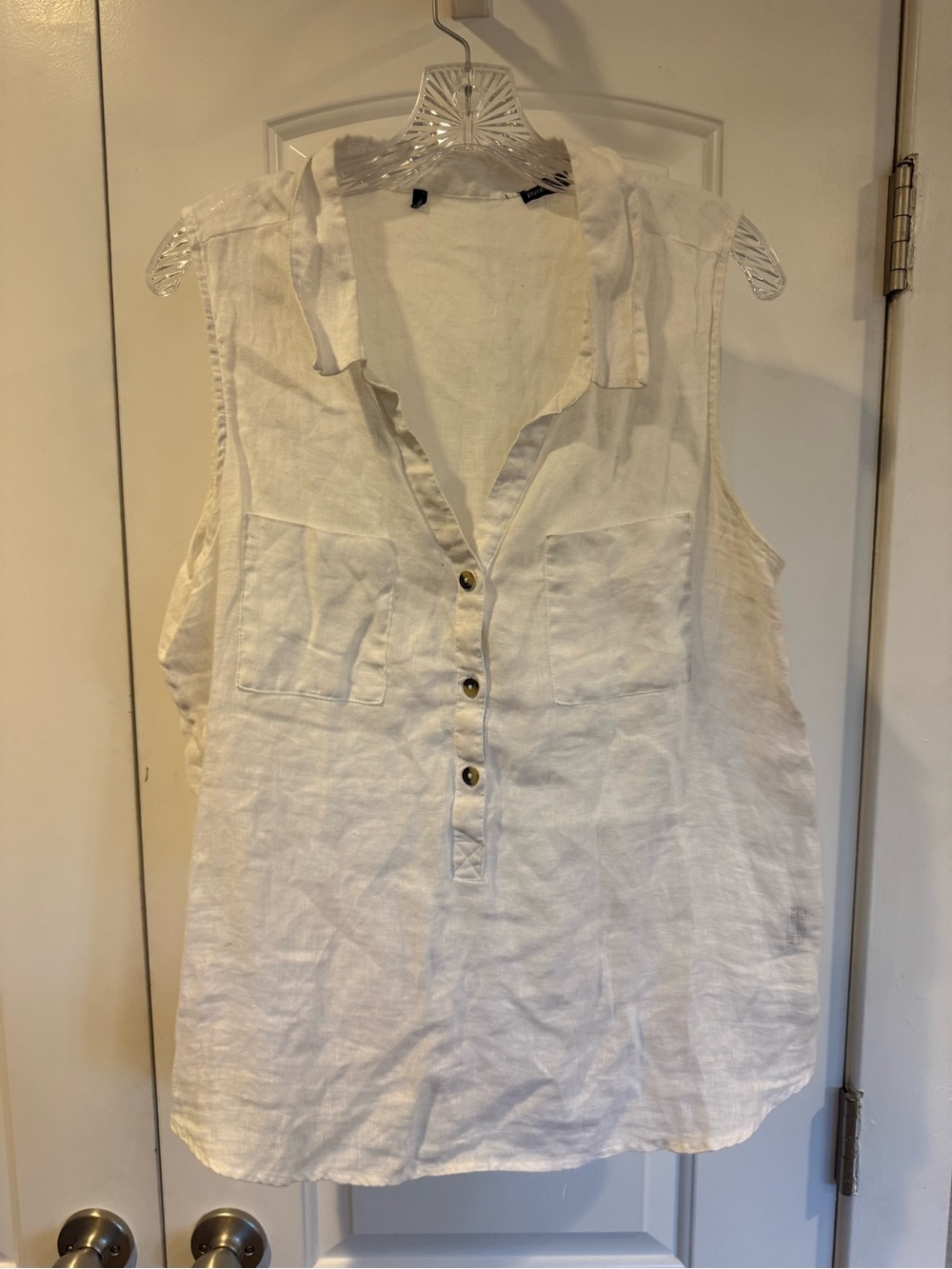 SEZANE ANDREA White v- neck Broderie Anglaise BLOUSE Top size 10 - Picture 10 of 10